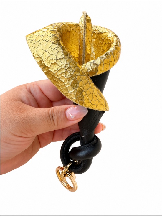 Loewe Accessories - LOEWE EXTREMELY RARE GOLD CALLA LILY BAG CHARM